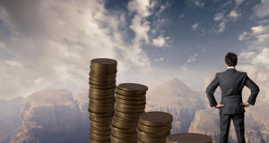 Pebisnis memandang ke depan